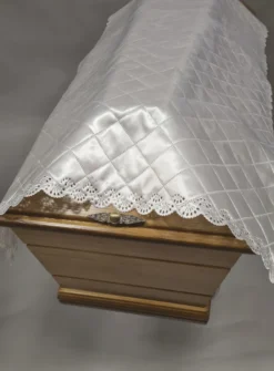 Drap mortuaire satiné Blanc