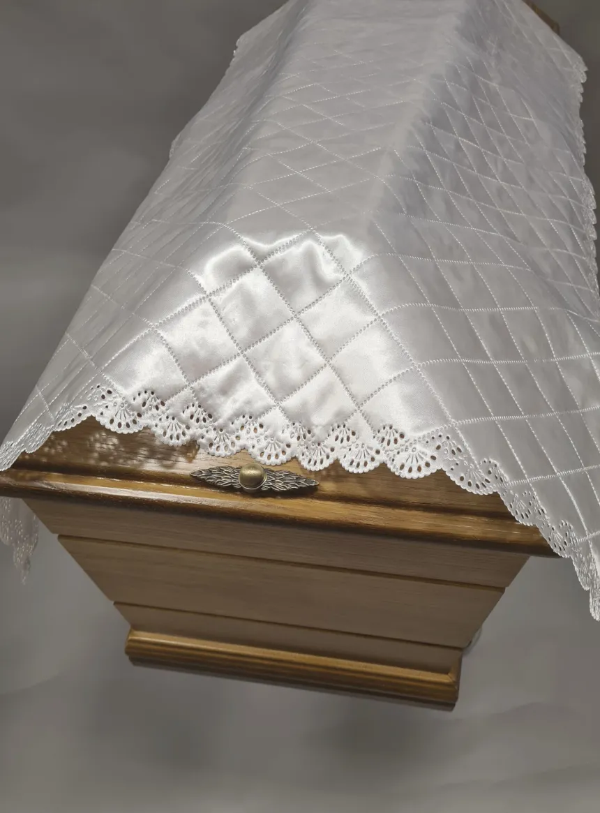 Drap mortuaire satiné Blanc