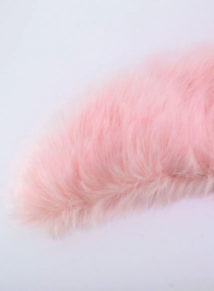 Echarpe de fourrure femme plusieurs couleurs Rose