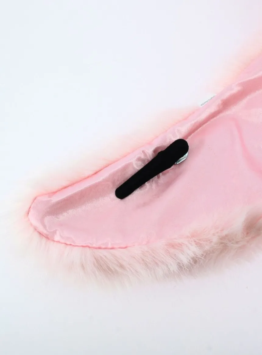 Echarpe de fourrure femme plusieurs couleurs Rose