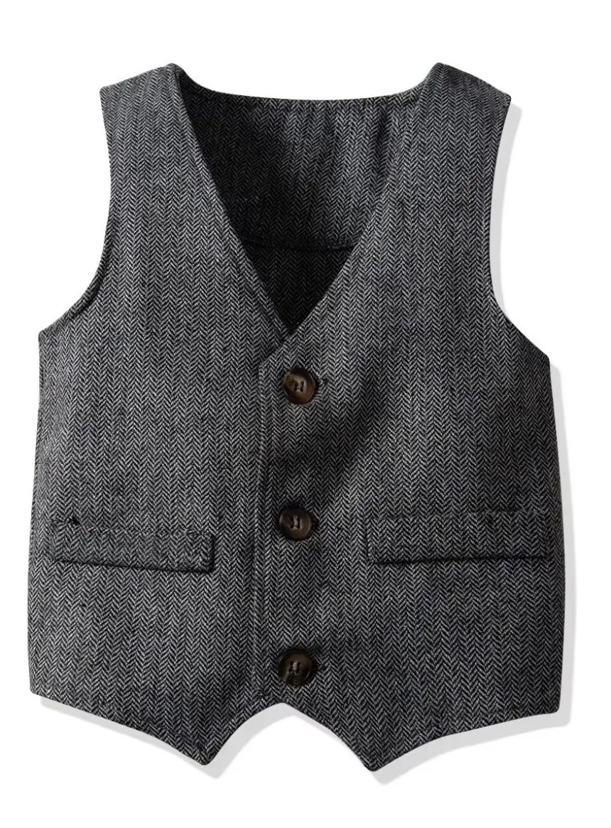 Ensemble Cérémonie Bébé Petit Garçon motif Chevron