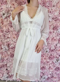 Ensemble de nuit de noces : nuisette + kimono