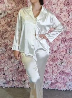 Ensemble pyjama Femme satin 3 pièces