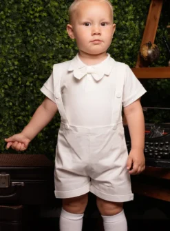 Ensemble salopette + body de cérémonie bébé garçon