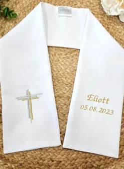 Etole blanche baptême bébé enfant ou adulte