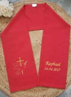 Etole de confirmation rouge Rouge