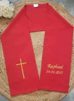 Etole de confirmation rouge Rouge