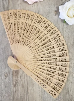 Eventail bois Beige