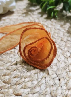 Fleur en organza Orange