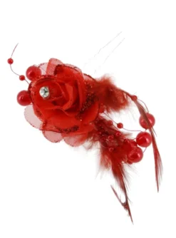 Fourche cheveux fleur et plume
