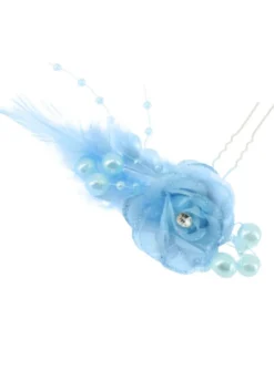 Fourche cheveux fleur et plume