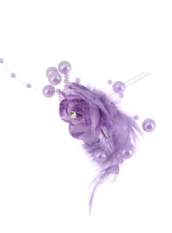 Fourche cheveux fleur et plume