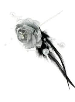 Fourche cheveux fleur et plume