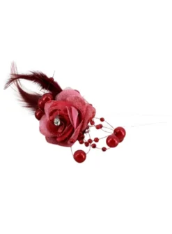 Fourche cheveux fleur et plume