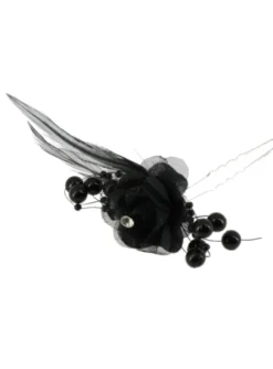 Fourche cheveux fleur et plume