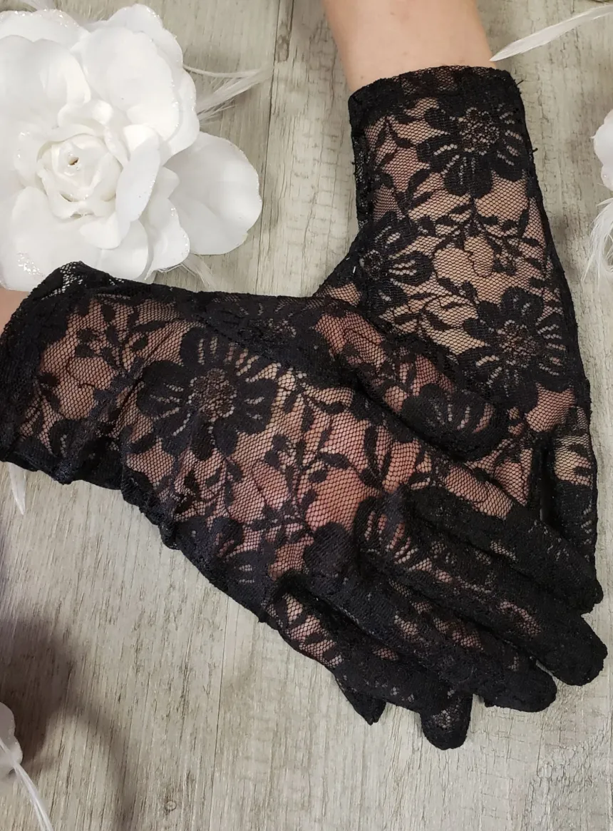 Gants Deuil femme Noir