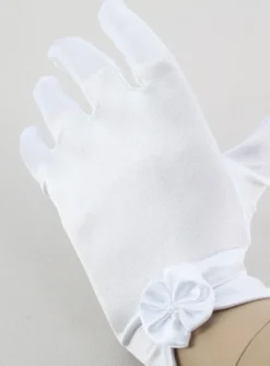 Gants mariage enfant satin court