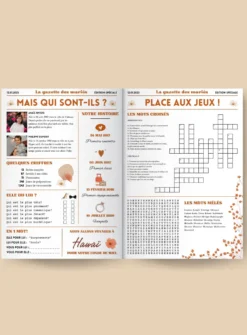 Gazette de mariage personnalisée - Thème Champêtre chic Terra-cota