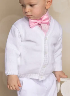 Gilet blanc avec bouton pour garçon