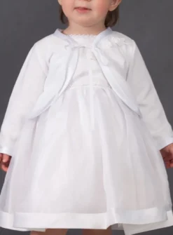 Gilet blanc bébé et fillette