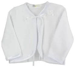Gilet blanc bébé et fillette