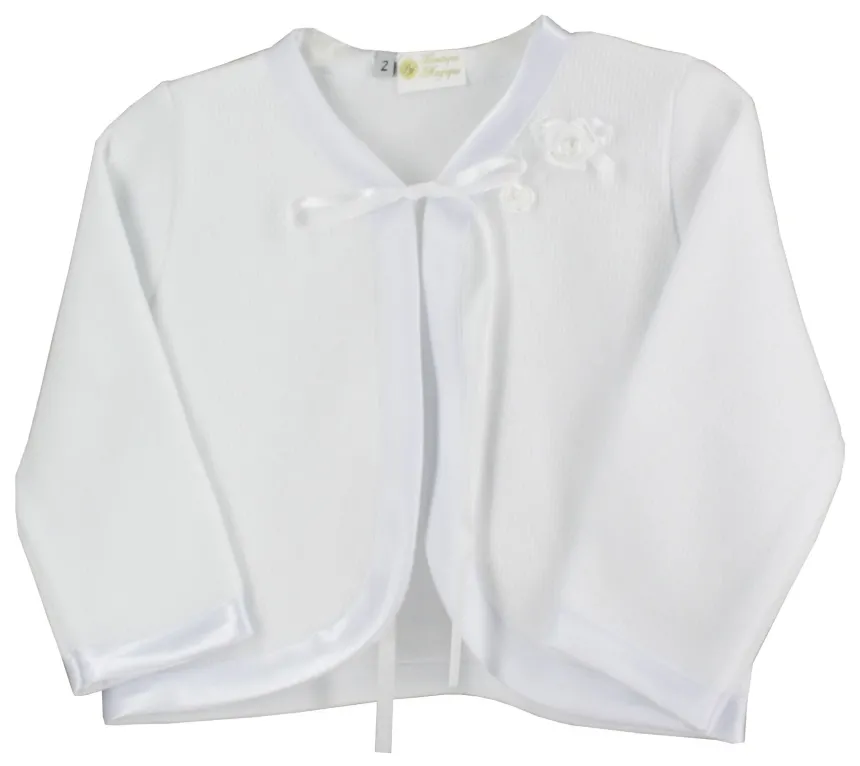 Gilet blanc bébé et fillette
