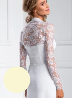Gilet boléro dentelle femme manches longues