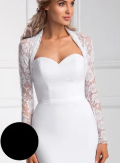 Gilet boléro dentelle femme manches longues