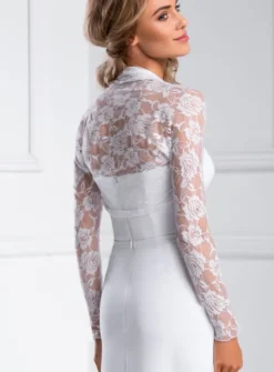 Gilet boléro dentelle femme manches longues