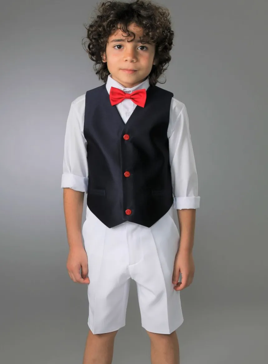 Gilet de costume satin enfant + noeud papillon