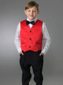 Gilet de costume satin enfant + noeud papillon