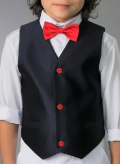 Gilet de costume satin enfant + noeud papillon