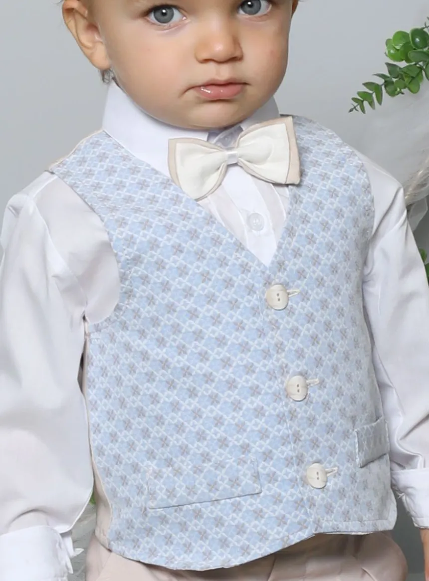 Gilet garçon + nœud papillon garçon Titouan