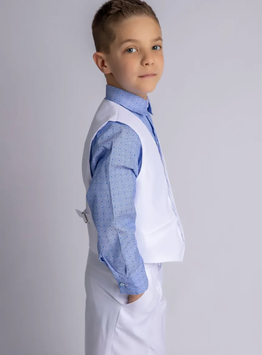 Gilet garçon Thomas blanc