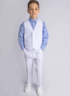 Gilet garçon Thomas blanc