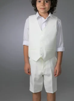 Gilet garçon Thomas ivoire