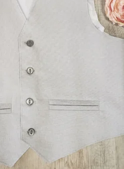 Gilet lin gris garçon Pierre Gris