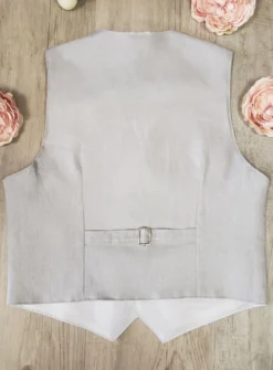 Gilet lin gris garçon Pierre Gris