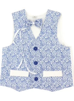 Gilet mariage garçon bleu roy + noeud papillon