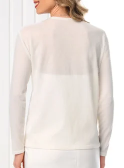 Gilet mousseline femme manches longues