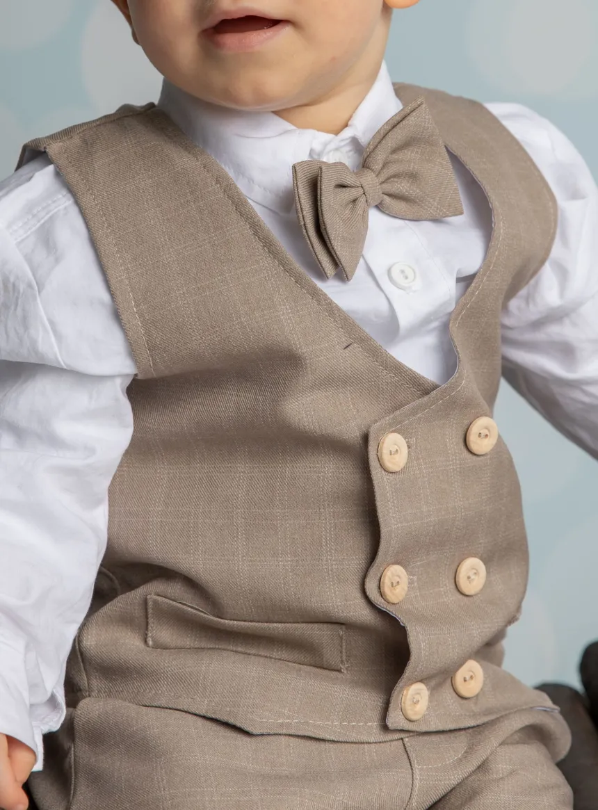 Gilet + noeud papillon bébé garçon Lisandro