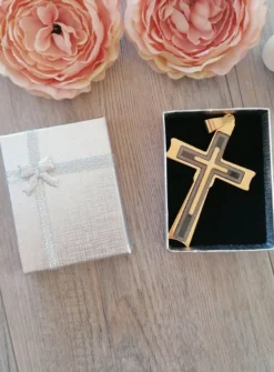 Grande croix de communion Or
