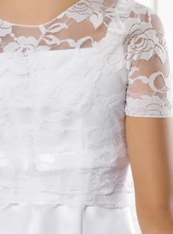Haut dentelle fille manches courtes