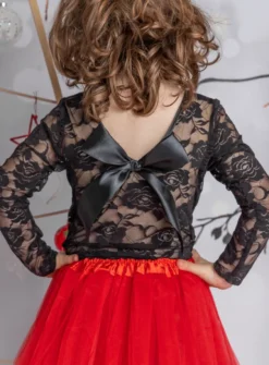 Haut dentelle fille manches longues
