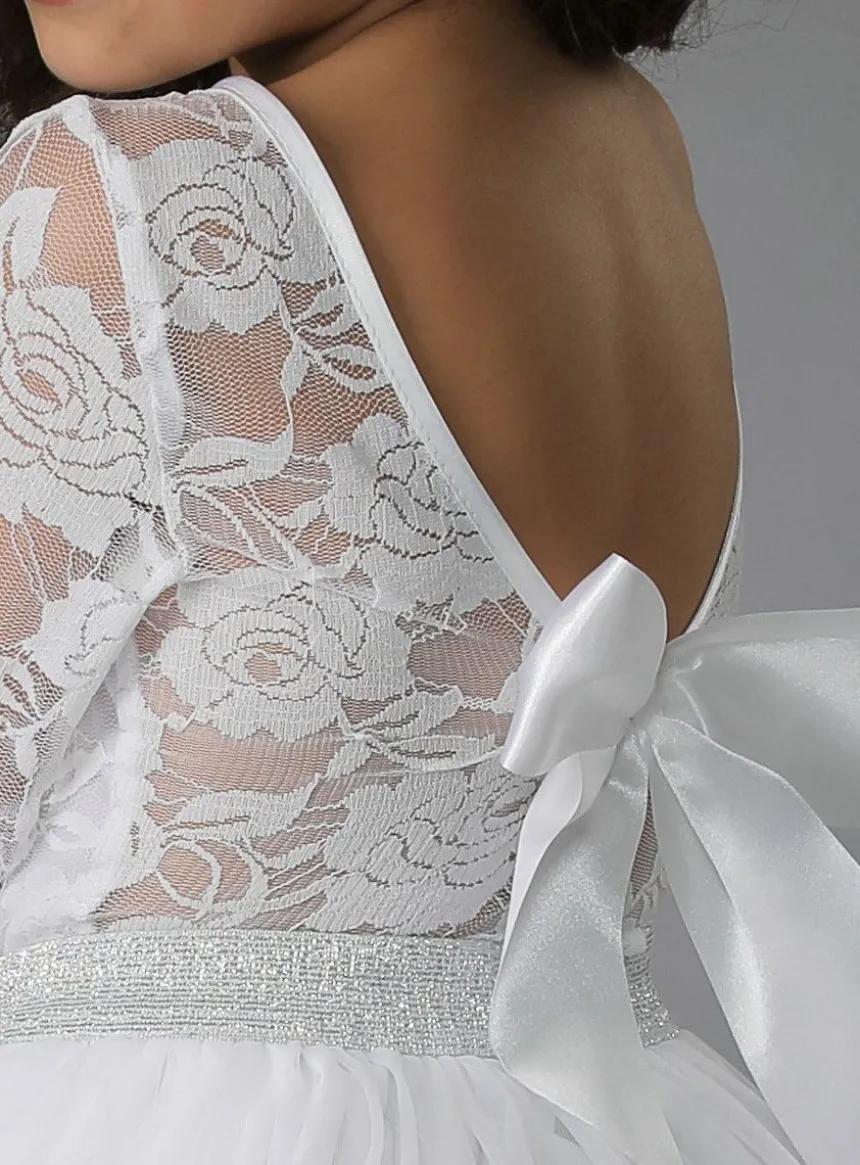 Haut dentelle fille manches longues