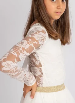 Haut dentelle fille manches longues