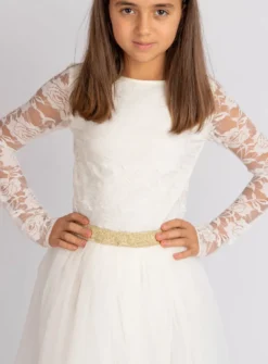 Haut dentelle fille manches longues