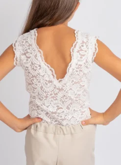 Haut dentelle fille sans manche