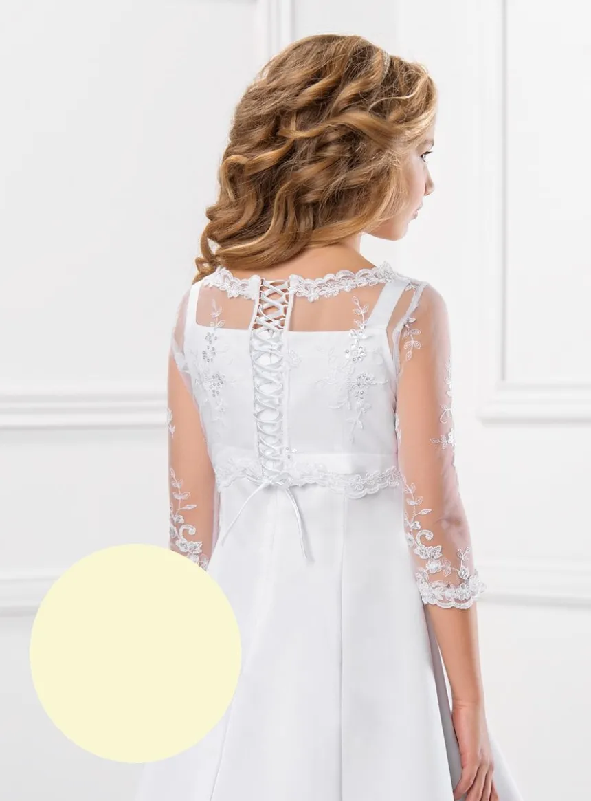 Haut tulle brodé et perlée fille
