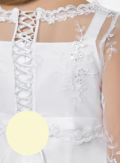 Haut tulle brodé et perlée fille